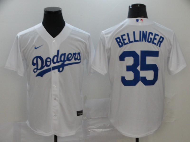 Men's Los Angeles Dodgers #35 Cody Bellinger White Cool Base Stitched MLB Jersey